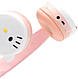 Дитячі бездротові bluetooth-навушники Hello Kitty BIG KR9900, великі дитячі навушники Хело Киті, рожеві, фото 6