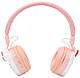Дитячі бездротові bluetooth-навушники Hello Kitty BIG KR9900, великі дитячі навушники Хело Киті, рожеві, фото 2