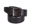 Чоловічий ремінь зі штучної шкіри під штани 330761 чорний, фото 2