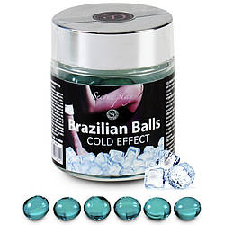Потерта Банка! Великий набір кульок для масажу 6 COLD EFFECT BRAZILIAN BALLS JAR 18+
