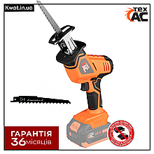 Шабельна пила акумуляторна ТEX SS65 0-3000 хід хв Хід полотна 22 мм Без АКБ і ЗП
