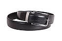 Чоловічий ремінь зі штучної шкіри під штани 230744 чорний, фото 5