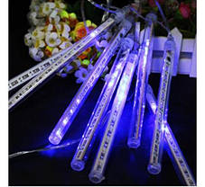 Світлодіодна гірлянда Танучі бурульки, 8шт, 3х0,5м, 220В, IP44, Синій, фото 3