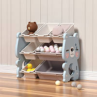 Дитячий органайзер для іграшок Lumpurini Flavio M на 7 контейнерів. Компактний стелаж у дитячу кімнату (C-KC005b)