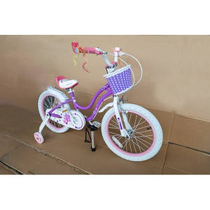 Велосипед дитячий двоколісний на сталевій рамі RoyalBaby Stargirl 16" зріст 100-120 см 4-7 років Фіолетовий