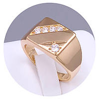 Перстень TSATSA із цирконами. Позолота 18К. Є: 19р