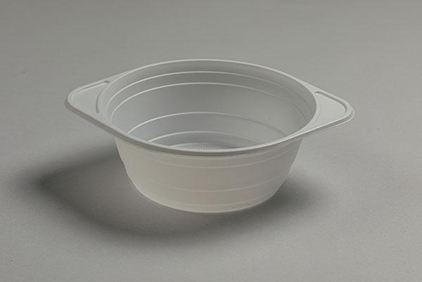 Глибока одноразова миска 600 мл PS СУПЕР біла тарілка пластикова упаковка 100 шт, фото 1