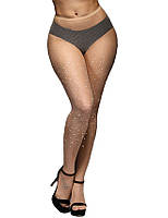Колготки в сеточку со стразами телесного цвета Star Night размеры XS-M Кайф