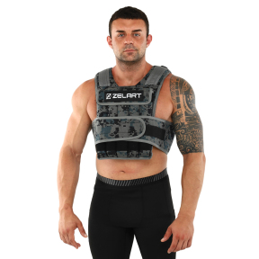 Жилет обтяжувач з регульованою вагою Zelart Weigth Vest 2-20кг для тренування витривалості