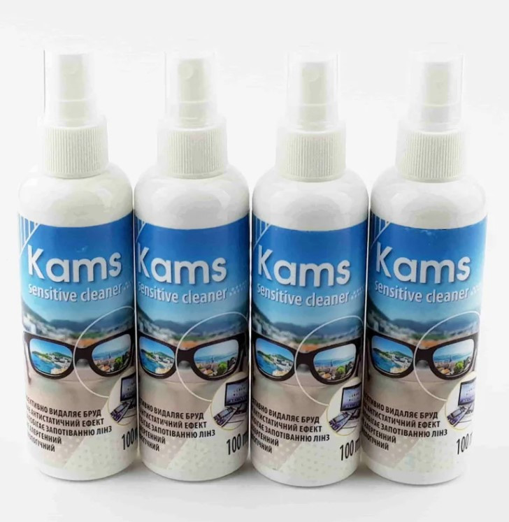 Спрей для очищення окулярів "Kams" 100 мл Розчин для очищення лінз Німеччина