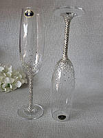 Весільні келихи для молодят з інкрустацією/декор стразами