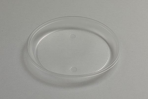 Прозора одноразова тарілка мілка для десертів та закусок 165 мм упаковка 50 штук, фото 1