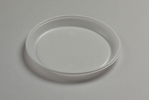 Тарілка десертна 165 мм PS ЕКОНОМ одноразова біла універсальна пластикова упаковка 100 шт, фото 1