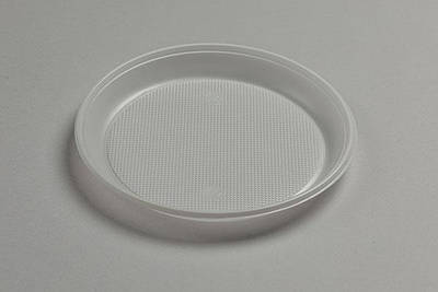 Тарілка десертна 165 мм PS ЕКОНОМ одноразова біла універсальна пластикова упаковка 100 шт