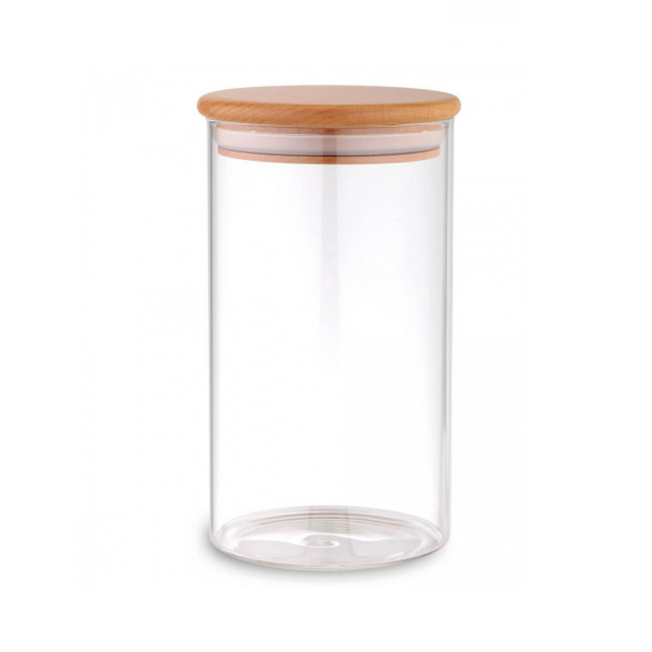 Скляна ємність для зберігання сипучих продуктів з кришкою Dynasty 1,55 л, банка для круп і спецій 24100