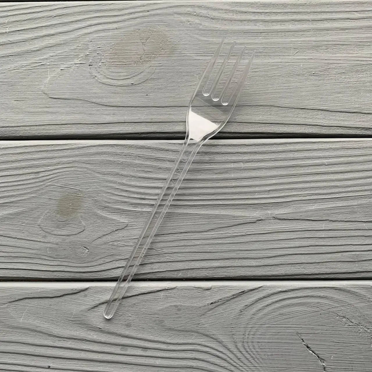 Прозора одноразова виделка важка пластикова універсальна упаковка 100 шт, фото 1