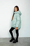 Зимова куртка на дівчинку Тіара, м'ята, фото 6