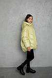 Дитяче зимове пальто на дівчинку Тіара жовтий, розміри 128-158, фото 5