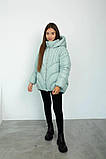 Зимова куртка на дівчинку Тіара, м'ята, фото 5
