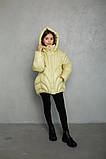 Дитяче зимове пальто на дівчинку Тіара жовтий, розміри 128-158, фото 6