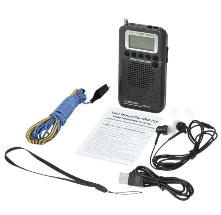 HRD-737 AM/FM/SW/CB/Air/VHF Портативний радіоприймач