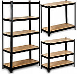 Стелаж для зберігання Funfit Home&office 180x90x40 см макс. навантаження 175 кг металеві стелажі для зберігання, міцні, фото 2