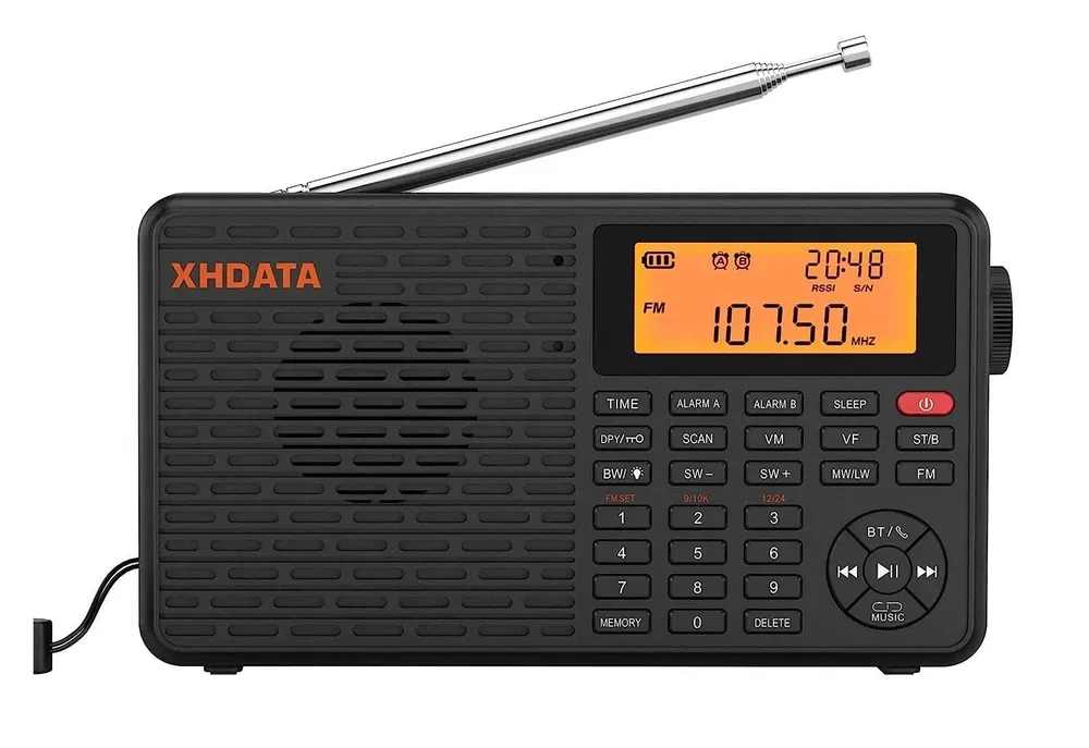 XHDATA D-109 FM/AM/SW/LW Портативний радіоприймач