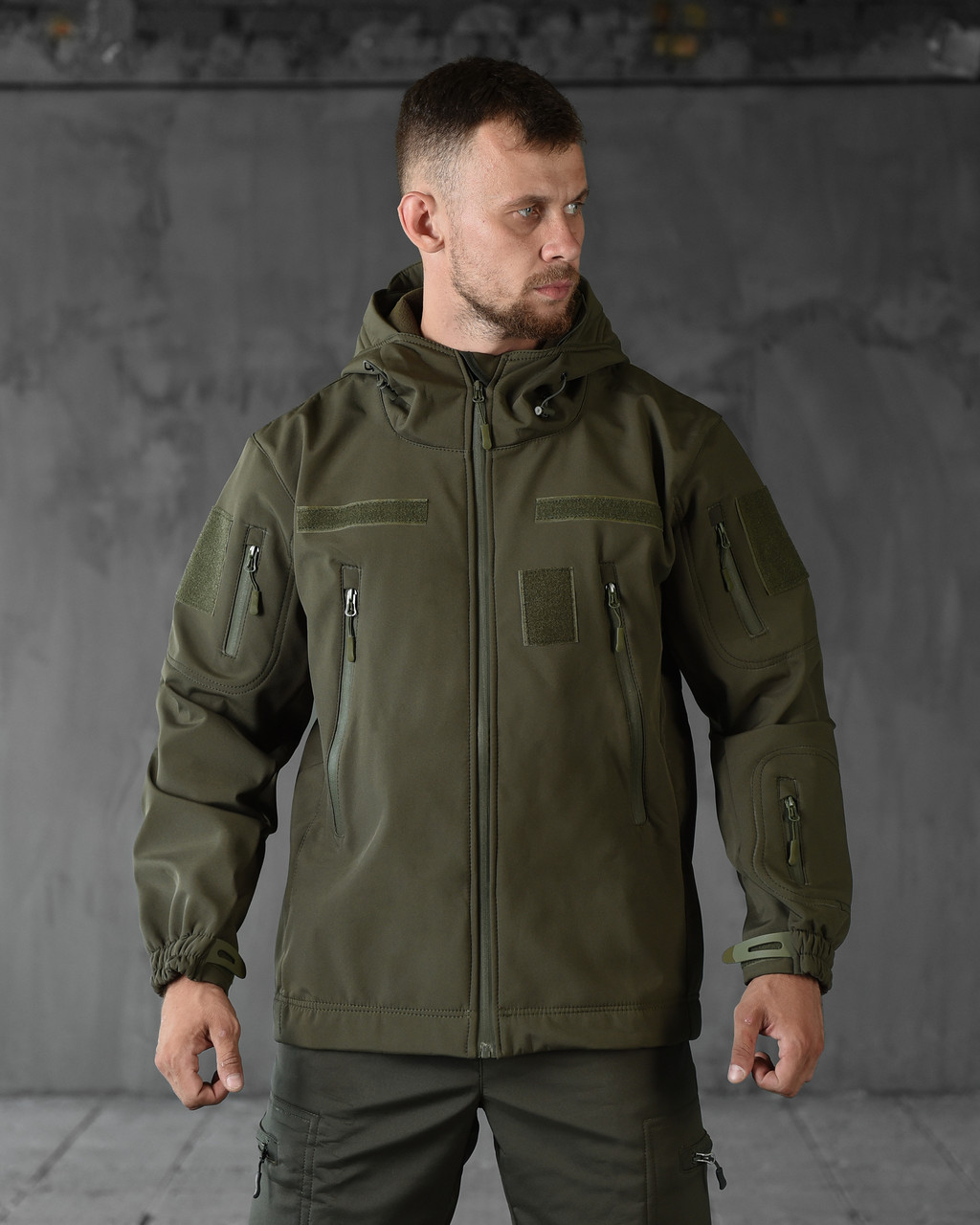 Тактическая куртка хаки Softshell демисезонная военная , Армейская ...