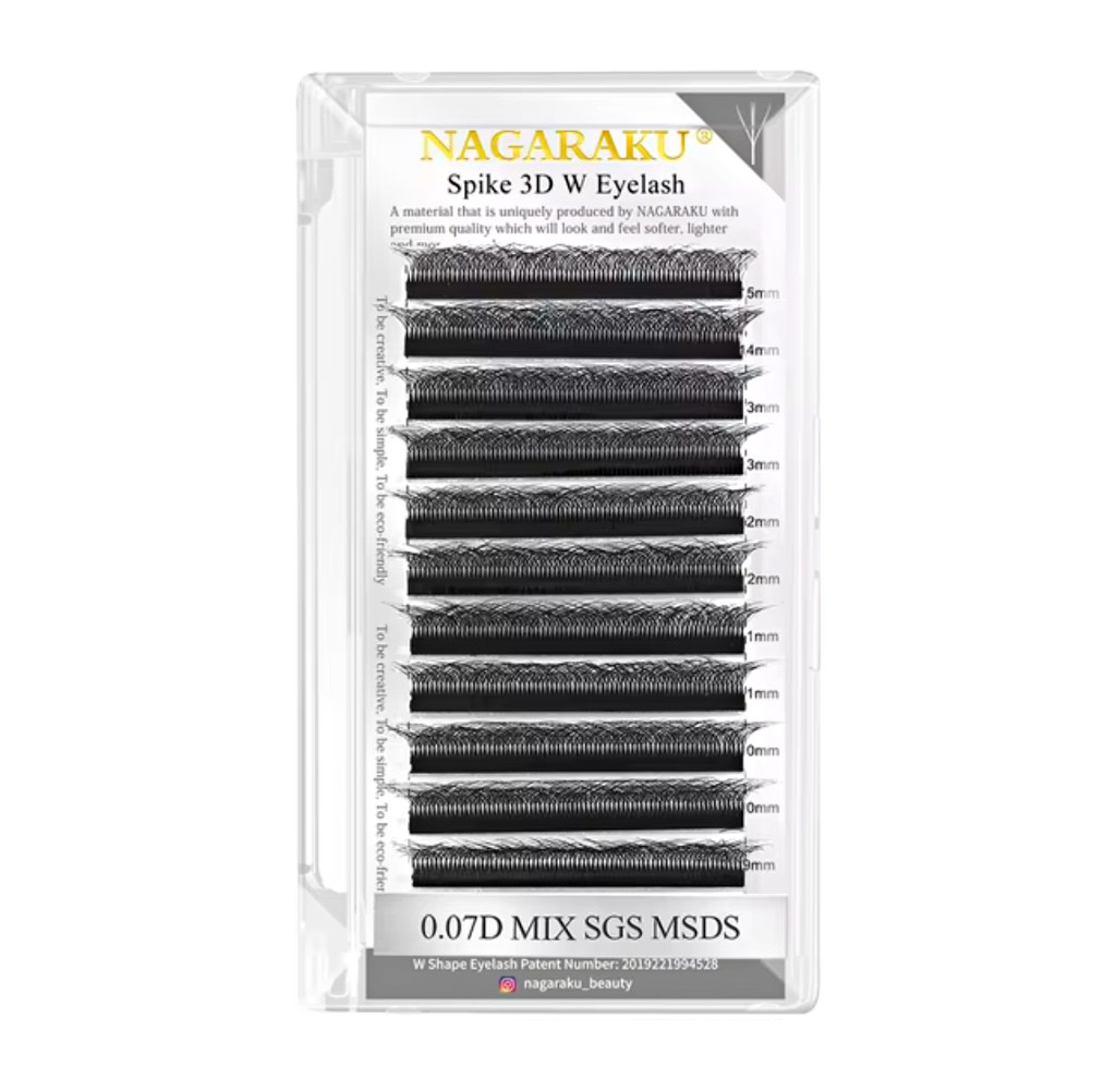 Вії Nagaraku Spike 3D W-форма окремої довжини