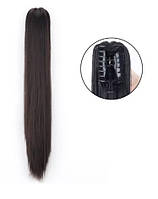 Шиньйон на крабі прямий хвіст темно-кричневий шоколадний (SHKR-S2)