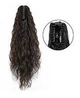 Шиньйон на крабі кудрявий хвіст темно-кричневий шоколадний (SHKR-С2)