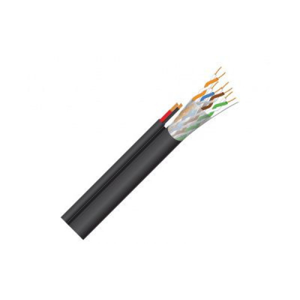 Кабель кручена пара Step4Net UTP CAT5e 2P 0,51мм CCA зовнішній, самонесучий