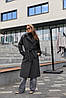 Демісезонне жіноче комбіноване утеплене довге пальто, фото 2