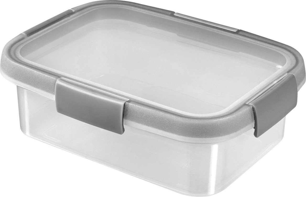 Контейнер для їжі харчовий пластиковий з кришкою Curver Smart Fresh 1 л, сірий (00935)