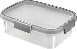 Контейнер для їжі харчовий пластиковий з кришкою Curver Smart Fresh 1 л, сірий (00935)