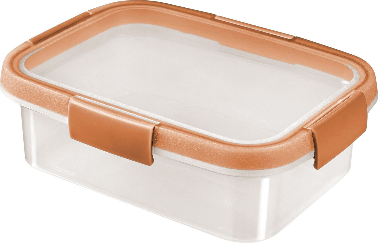 Контейнер для їжі харчовий пластиковий з кришкою Curver Smart Fresh 1 л, помаранчевий (00935)