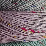 Пряжа твід Poema Tweed/Поема Твід, бузковий-блакитний 500, фото 6