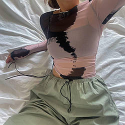 Неймовірний топ з кайфової невагомої сіточки зі шнуровкою