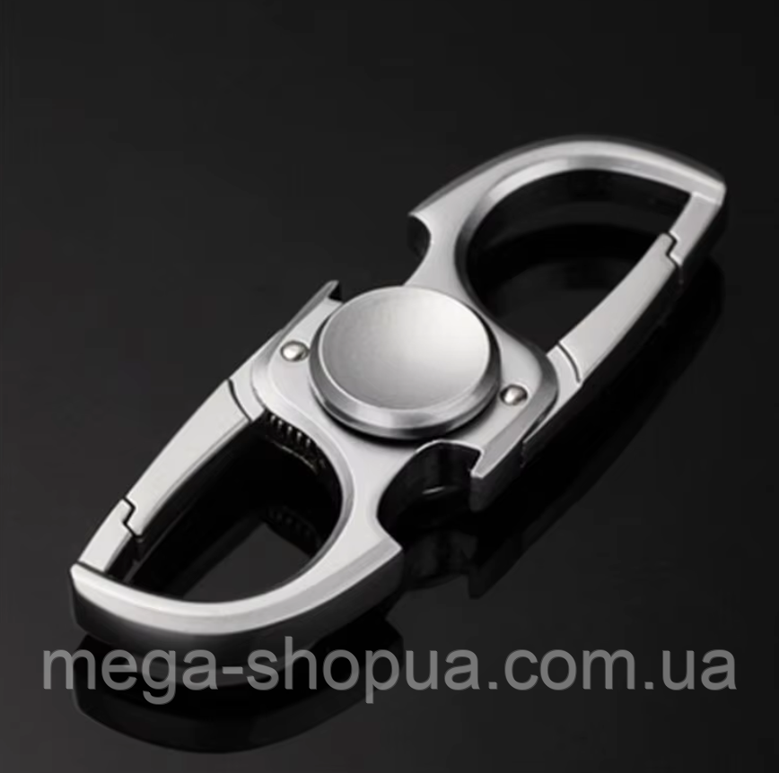 Металевий спіннер 3в1 антистрес, відкривання та карабін, універсальна іграшка для зняття стресу DA70-2, фото 1