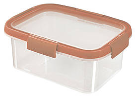 Контейнер для їжі харчовий пластиковий з кришкою Curver Smart Fresh 1.2 л, помаранчевий (00936)