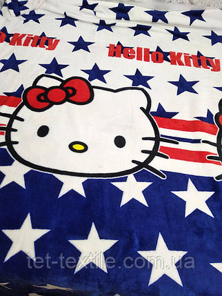 Плед дитячий з мікрофібри Велсофт Hello Kitty 110х140см., фото 1