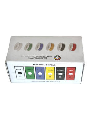 Набір дротів силіконових 1житла 20AWG, 6 кольорів по 6 м, фото 2