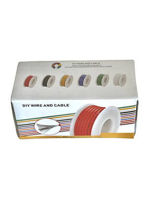 Набір дротів силіконових 1житла 20AWG, 6 кольорів по 6 м, фото 1