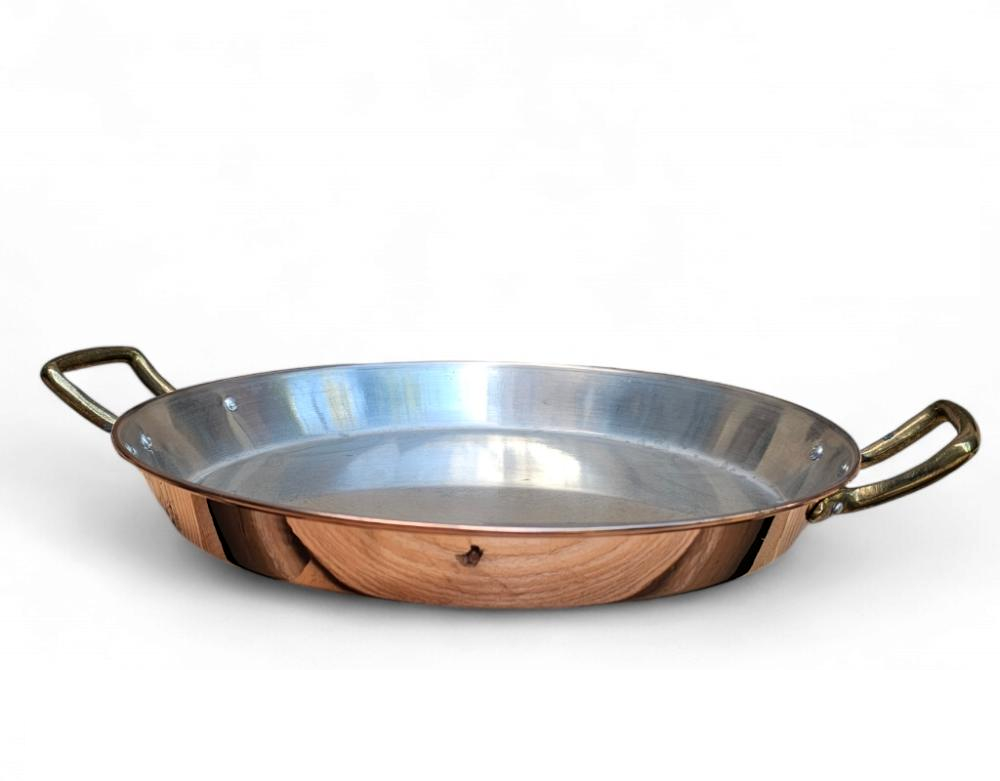 Мідна сковорідка-паельєра AV Filhos 32 см з двома ручками (Португалія)