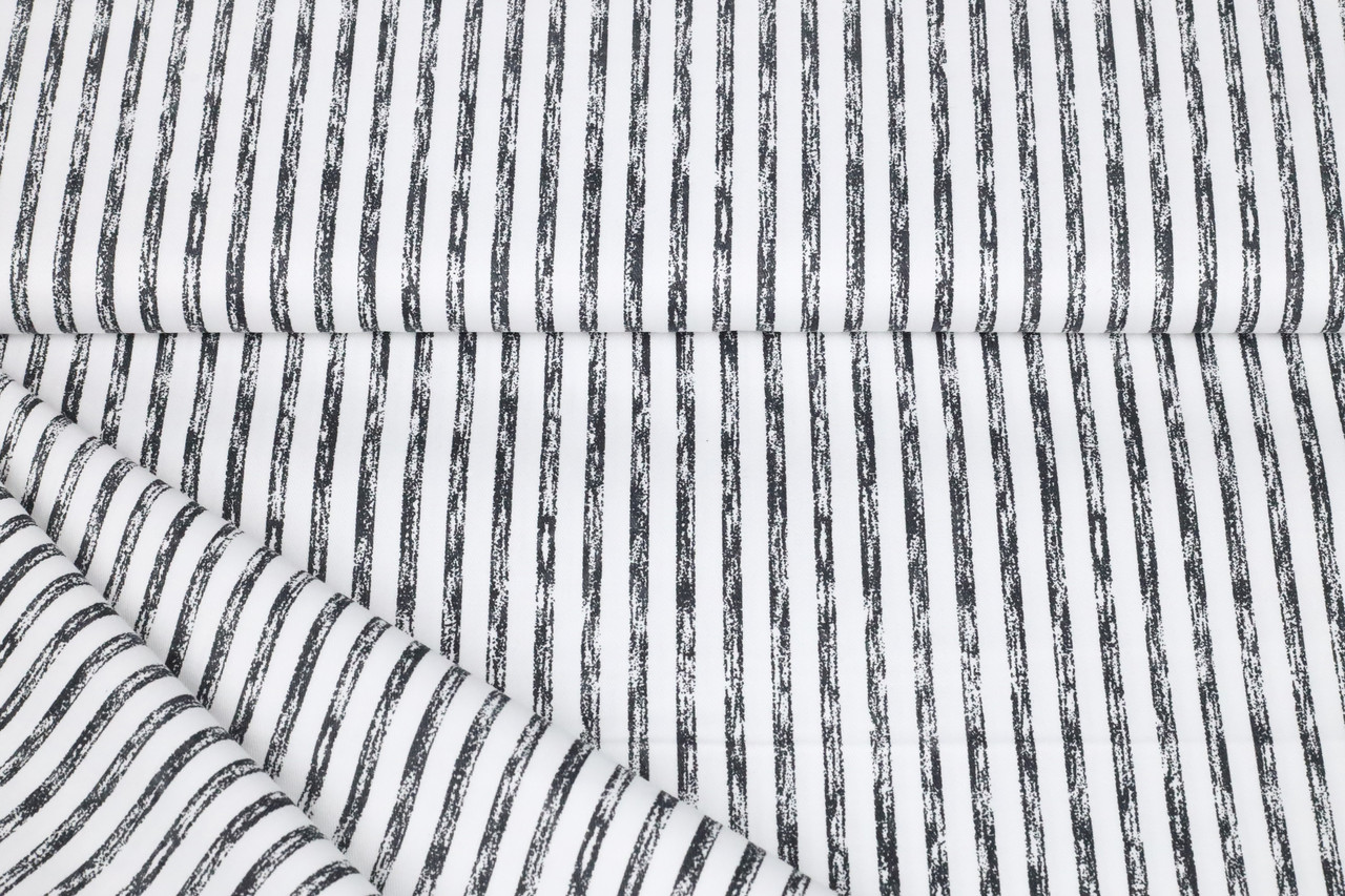 Сатин-твіл Смужки графітові, фото 1