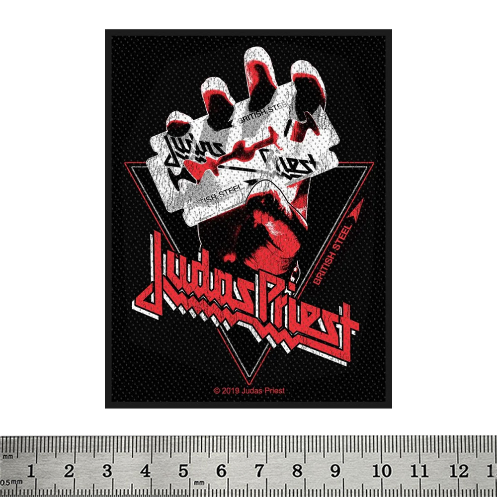 Нашивка ткана Judas Priest "British Steel" (ofp-016), фото 1