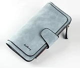 Жіночий замшевий клатч Baellerry Forever , гаманець, портмоне джинс блакитний, фото 2