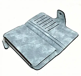 Жіночий замшевий клатч Baellerry Forever , гаманець, портмоне джинс блакитний, фото 4