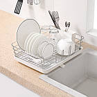 Сушка для посуду MVM DR-02 з органайзером біла (DR-02 WHITE)