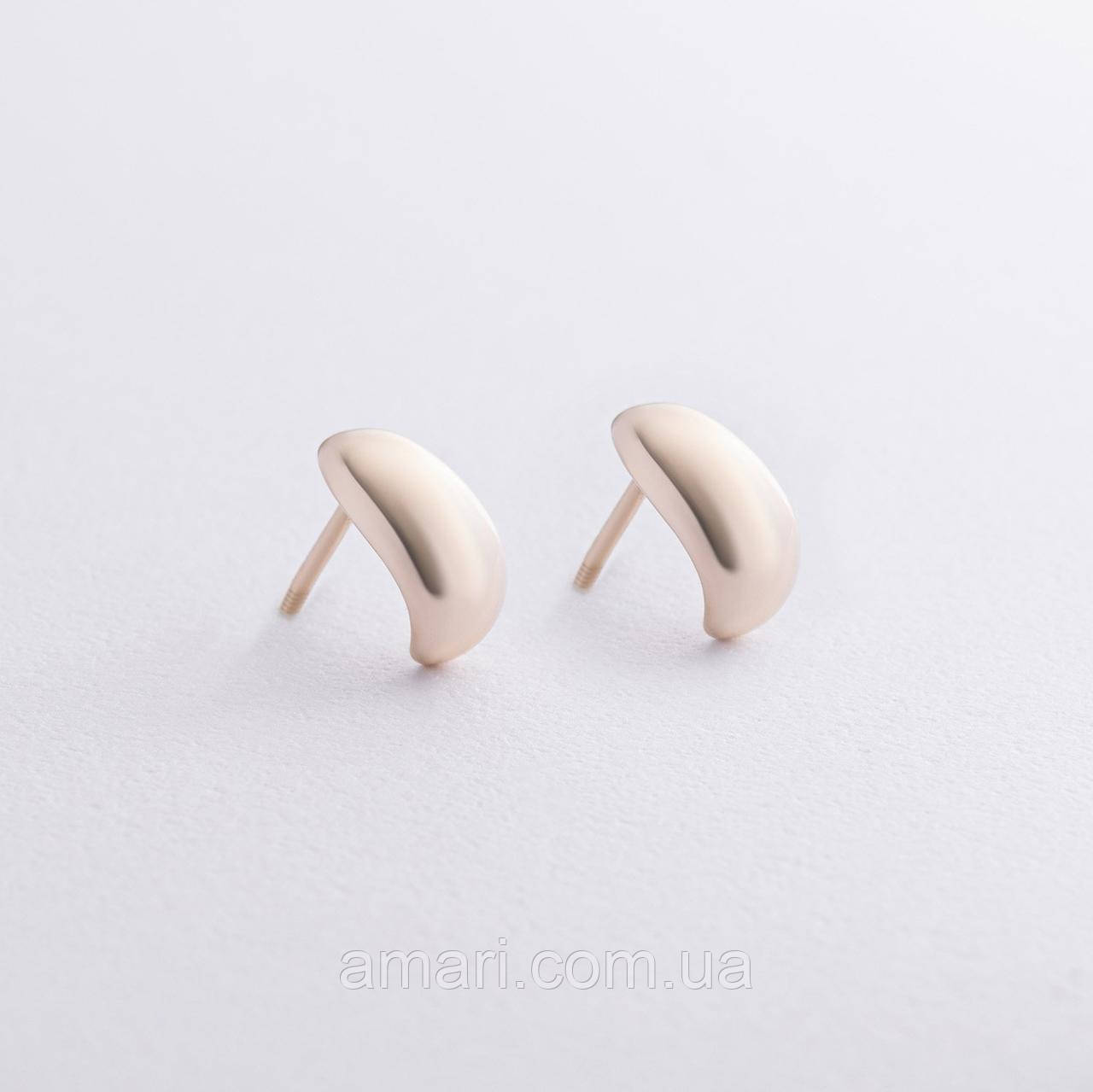 Сережки — пусети "Polly" в жовтому золоті с09146, фото 1
